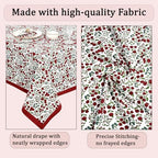 Ridhi Garnet Red Hand Block Print Cotton Rectangle Tablecloth 160" x 72" inches Reusable Table Cover Decorative Everyday Use for Dining Room, Farmhouse, Home Gift for Spring, Mother's Day - Image 6