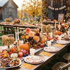 Funnymoom 400 Pcs Fall Floral Party Supplies for 50 Guests Wildflower Paper Plates and Napkins Cups Disposable Harvest Tableware Set for Autumn Birthday Thanksgiving Wedding Baby Shower Party Favor - Image 5