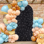 MODFUNS 6FT Black Sequinence Arch Cover Backdrop Covers Sequin Spandex Arch Covers Wedding Arch Cover Backdrop Fabric Glitter Arch Back Drop for Wedding Party Birthday Decoration - Image 4