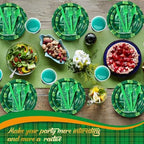 Pickmesh 400 Pcs Party Supplies Disposable Paper Plates Napkins and Cups Decorations for Men Women(Ireland,Green) - Image 5