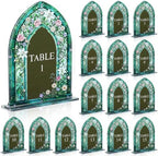 15 Pcs Acrylic Wedding Table Number 5 x 7 in Vintage Table Sign by Maitys