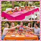 Mimorou 177 Pcs Pink and Orange Party Supplies Sunset Tableware Set - Image 6