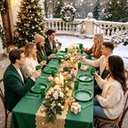 Green Plastic Plastic Party Plates and Napkins Set for Birthday, Christmas - Image 6