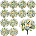 Tigeen 12 Bundles Peonies Artificial Flowers Faux Roses, Green by Tigeen