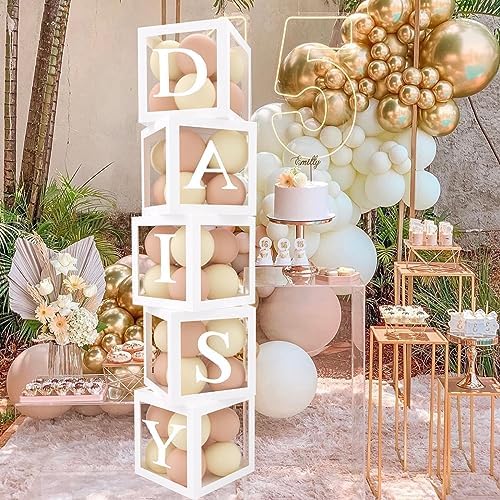 QIFU Baby Shower Decoration Box Set for Boys & Girls - Pink, 5 Pieces - Image 4