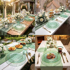 175PCS Green Plastic Plates for 25 Guests, Disposable Plates for Party, Heavy Duty Disposable Plate Set Include: 25 Dinner Plates, 25 Dessert Plates, 25 Cups and Cutlery for Wedding & Party - Image 7