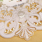 DORIS HOME 50pcs Gold BLANK Laser Cut Flora Lace invitation Cards with Envelopes for Wedding Invitations, Bridal Shower, Engagement, Birthday, Bachelorette Party, Baby Shower - Image 6