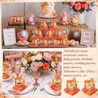 Thenshop 50 Pcs Clear Cupcake Boxes Individual 3.5 Inch, Orange - Image 6