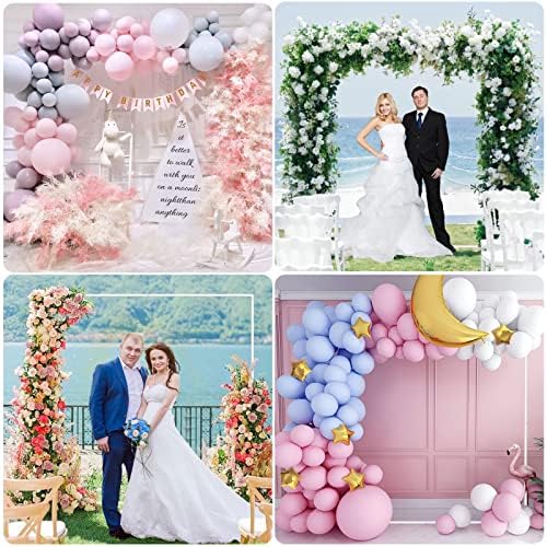 Fomcet White Square Backdrop Stand 6.6x6.6ft Metal Square Arch Stand - Image 5