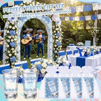 SiliFine 50 Sets Cielito Lindo Shot Glasses Favors, Wedding, Blue - Image 4