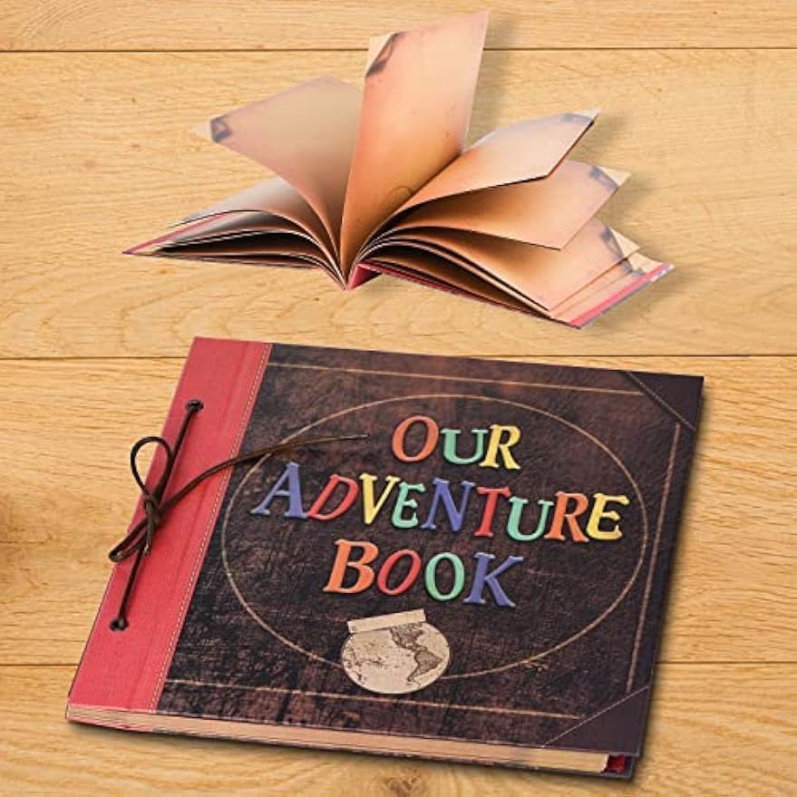 Our Adventure Book 12x12 Inch,Scrapbook Album Large Handmade Travel Scrapbook 60 Pages DIY Album for Anniversary,Wedding,Travelling,Writing,Baby,Friends,Family,Couple Gifts (12in-Adventure Book) - Image 5