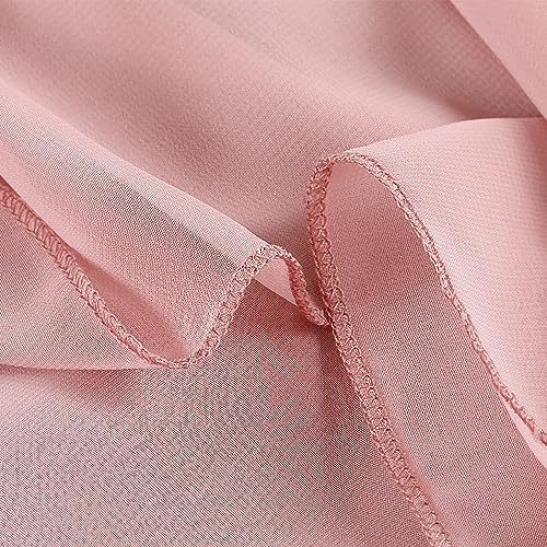 6ft Dusty Rose Table Skirt Sheer Tablecloth for Baby Girl Birthday Princess Party Wedding Table Decor - Image 4