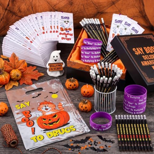 Resurhang 50 Set Halloween Safety Gifts Bulk, Say Boo to Drugs Favors - Image 3