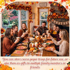 Funnymoom Thanksgiving Party Supplies for 50 Guests Fall Autumn Plates - Image 6