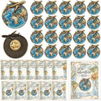 Highergo 48 Sets World Travel Map Enamel Favors Plane Appreciation Cards by Highergo
