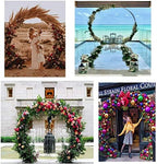 LANGXUN 9ft Large Size Metal Circle Balloon Arch Stand Decoration, Indoor Outdoor Arch Frame for Birthday Wedding Graduation Decorations and Event Party Supplies, Baby Shower Photo Background - Image 7