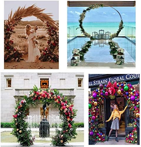 LANGXUN 9ft Large Size Metal Circle Balloon Arch Stand Decoration, Indoor Outdoor Arch Frame for Birthday Wedding Graduation Decorations and Event Party Supplies, Baby Shower Photo Background - Image 7