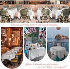 Showgeous 52x52 Inch White Square Tablecloths, Polyester Table Covers - Image 5