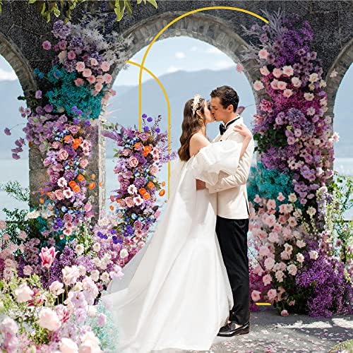 Putros Arch Backdrop Stand, 7.2ft & 6ft, Metal Wedding Arch Stand, Gold - Image 2