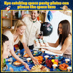 Potchen 452 Pcs Space Plates Napkins Party Supply, Dark Blue - Image 4