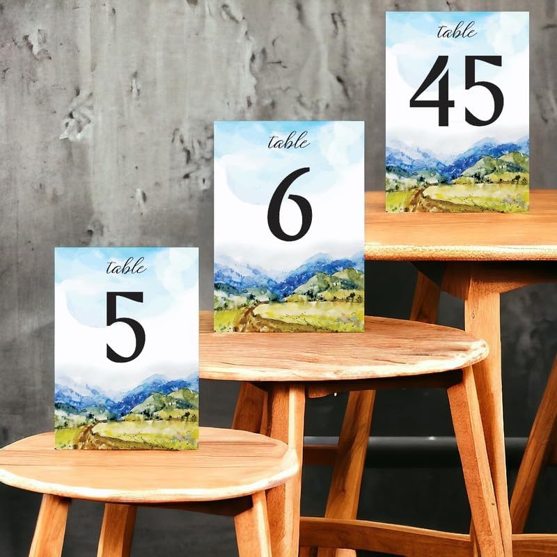 Farmhouse Painting Table Cards Number 1-75 Double Sided For Wedding Reception Event Party Baby Shower Birthday 4x6, AT-TABLE-CARD-863 - Image 4