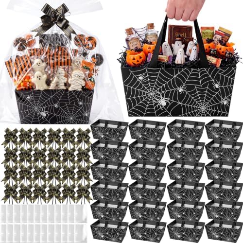 Funnymoom 24 Pack Spider Halloween Boo Basket For Gifts Empty Bulk by Funnymoom