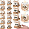 Retisee Wedding Candle Favors Wood Tealight Candle Holder, 16 Sets by Retisee