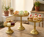 Gold 3Pcs Metal Round Cake Stand Set 8/10/12 Inch Dessert Display - Image 5