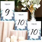 Tropical Leaves Design Table Number Cards Double Sided Party Table Numbers for Reception Baby Shower Anniversary Birthday Bridal Party 5x7 100 Pcs - Image 3