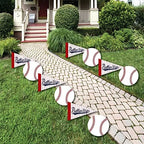 Big Dot of Happiness Batter Up - Baseball Lawn Decorations - Outdoor Baby Shower or Birthday Party Yard Decorations - 10 Piece - Image 2