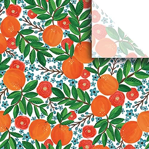 Jillson Roberts Printed Floral Gift Tissue Paper 20" x 30", Mandarin Grove (240 Sheets) by JILLSONROBERTS