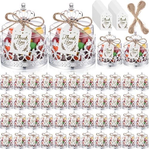 Jingmore 60 Sets Mini Crown Candy Boxes Party Favor,Sliver by Jingmore