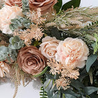 YYHUAWU Artificial Flowers Combo Box Set Gradient Color Flower Leaf with Stems for DIY Wedding Bouquets Centerpieces Baby Shower Party Home Decorations Nude Color - Image 6