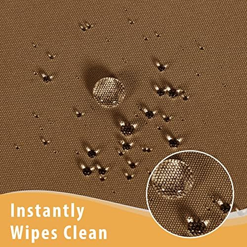 Obstal 2 Pack 8ft Tablecloths for Rectangle Tables, Coffee - Image 3