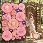 ForraFun 36 Pcs Morandi Giant Paper Flowers Decoration for Wall Sizes 10" to 24'' Tissue Paper Pom Poms in 5 Flower Wall Backdrop Decor for Fiesta Mexican Wedding Baby Shower Bridal Shower Party - Image 4