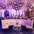 Quasimoon PaperLanternStore.com Ultimate 20-Piece Dark Purple Paper Lantern Party Pack - Assorted Sizes of 6, 8, 10, 12 Inch (5 Round Lanterns Each) for Weddings, Birthday, Events and Decor - Image 4