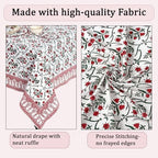 Ridhi Hand Block Print Ruby Red Rectangle Cotton Tablecloth 190" x 72" Reusable Table Cover Decorative Everyday Use for Dining, Farmhouse, Home Gift for Spring, Easter, Summer - Image 6
