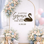 A Little Swan is On The Way Decal for Baby Shower Welcome Mirror Sign - Image 5