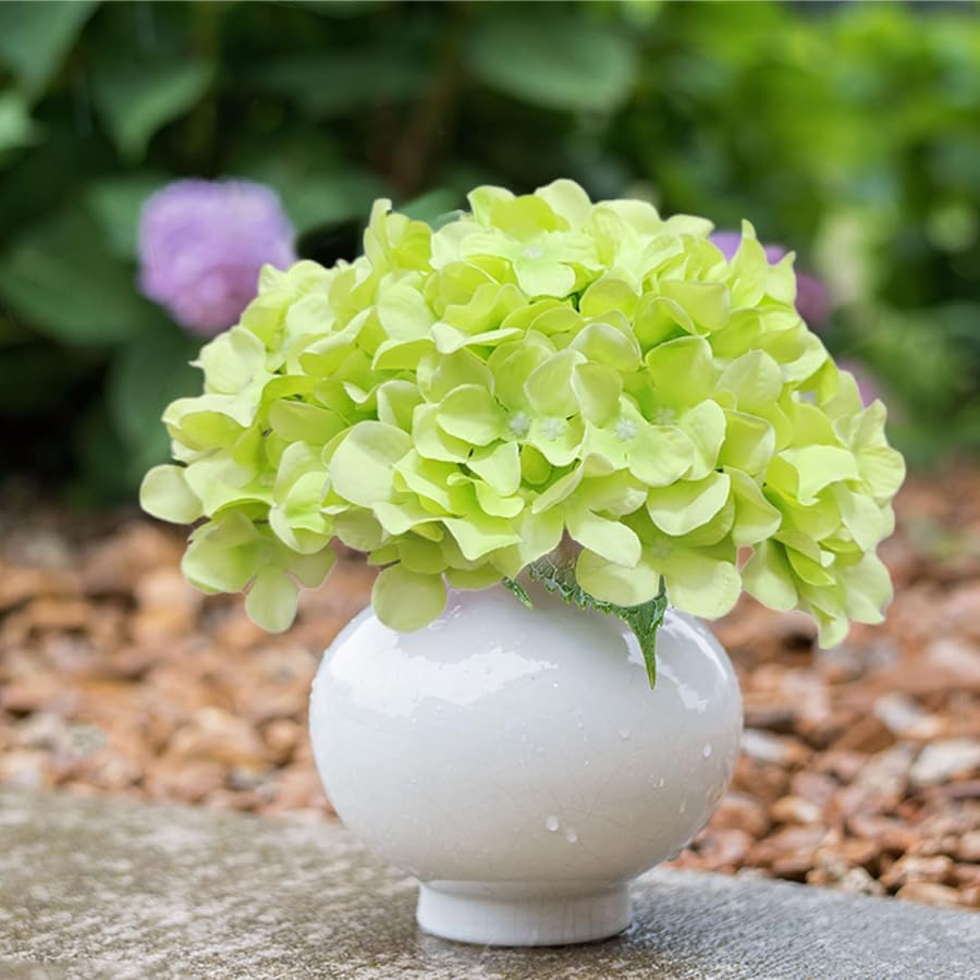 65Pcs Green Hydrangea Artificial Flowers Bulk，Realistic Silk Fake Flowers with Stems，Faux Hydrangea Flowers for Wedding Home Decor Centerpieces Living Room Garden Party Baby Shower Decoration - Image 3