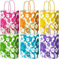 Teling 48 Pcs Hawaiian Party Favor Hibiscus Luau Paper Bags with Handles by Teling