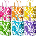 Teling 48 Pcs Hawaiian Party Favor Hibiscus Luau Paper Bags with Handles by Teling