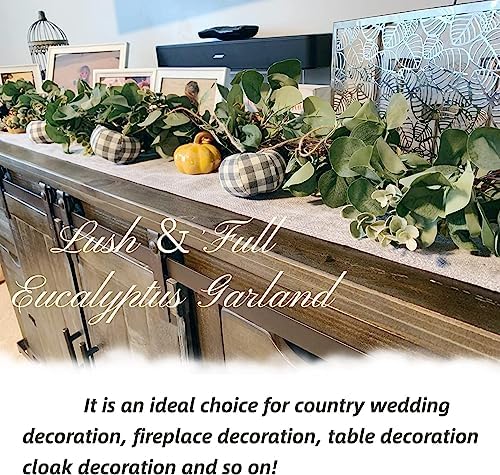 Ouddy Decor 2 Pack Eucalyptus Garland Lush Artificial Greenery Faux Vines - Image 3