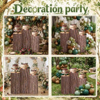 Mindsoft 3 Set Wooden Cylinder Stand Covers for Party, Wood Color - Image 6