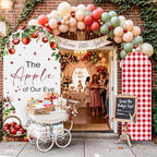 Tegeme 2 Pcs 7.2ft & 6ft The Apple of Our Eye Arch Backdrop Cover - Image 6
