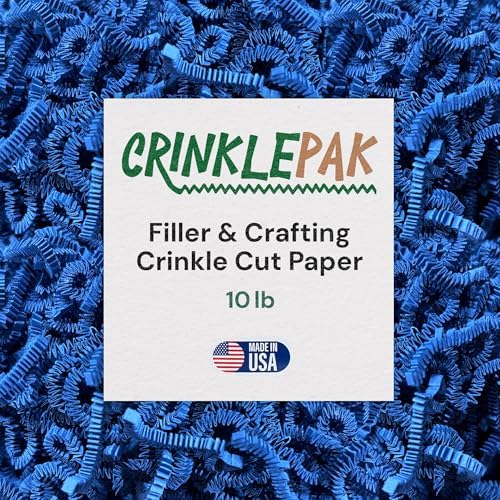 10LB Blue Crinkle Paper Filler USA Made by CrinklePak