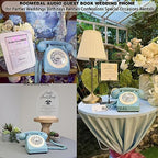 Audio Guest Book Wedding Phone, Record Customized Audio Message with Guest Book Retro Phone Audio GuestBook for Wedding Birthday Party Confession Audio Message Voicemail (Pink - Key) - Image 5
