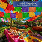 Papel Picado Banner 5-pk - Mexican Party Banners - Fiesta Party Decorations - Image 5