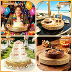 Cake Stand, Metal Round Cupcake Dessert Stand Cake Display Holder Cookies Fruit Serving Tray Decor for Wedding Party Birthday Baby Showers Anniversary (16 in, Dark Gold) - Image 7