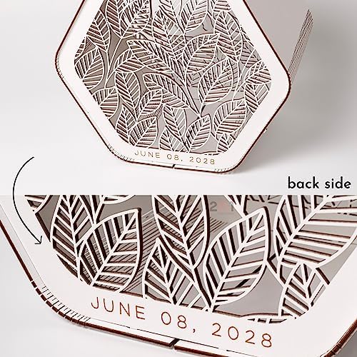 Personalized Wedding Card Box - Rustic Decorations for Reception Ceremony - Wooden Card Box for Wedding Party, Baby Bridal Shower, Birthday - Keepsake Box Gift Box for Cards for Money - Image 4
