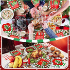 350 Pcs Christmas Paper Plates and Napkins Set Disposable Serve 50 - Image 4